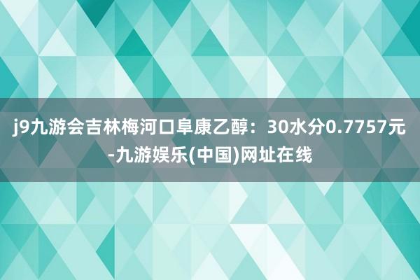 j9九游会吉林梅河口阜康乙醇：30水分0.7757元-九游娱乐(中国)网址在线