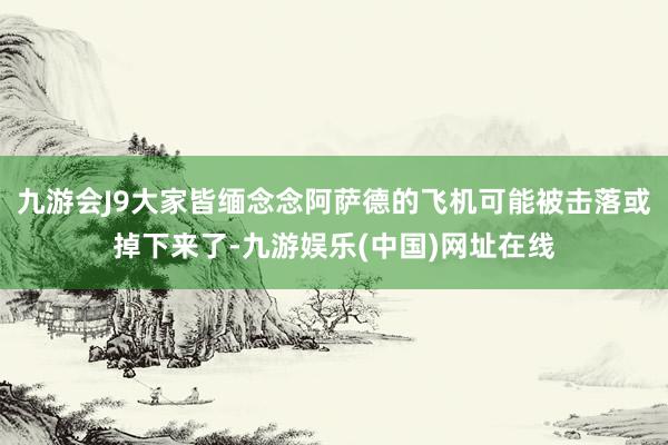 九游会J9大家皆缅念念阿萨德的飞机可能被击落或掉下来了-九游娱乐(中国)网址在线