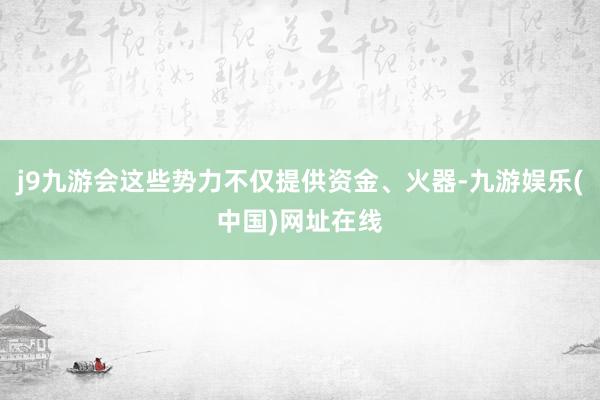 j9九游会这些势力不仅提供资金、火器-九游娱乐(中国)网址在线