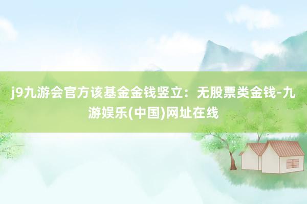 j9九游会官方该基金金钱竖立：无股票类金钱-九游娱乐(中国)网址在线