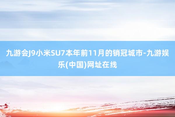 九游会J9小米SU7本年前11月的销冠城市-九游娱乐(中国)网址在线