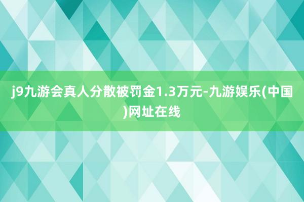 j9九游会真人分散被罚金1.3万元-九游娱乐(中国)网址在线