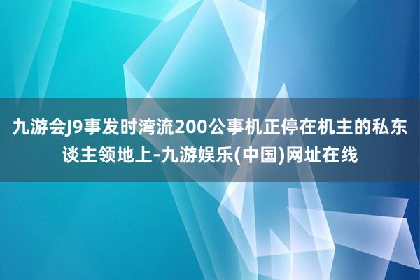 九游会J9事发时湾流200公事机正停在机主的私东谈主领地上-九游娱乐(中国)网址在线