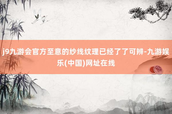 j9九游会官方至意的纱线纹理已经了了可辨-九游娱乐(中国)网址在线